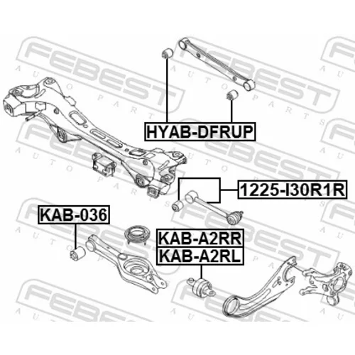 Uloženie riadenia FEBEST KAB-036 - obr. 1