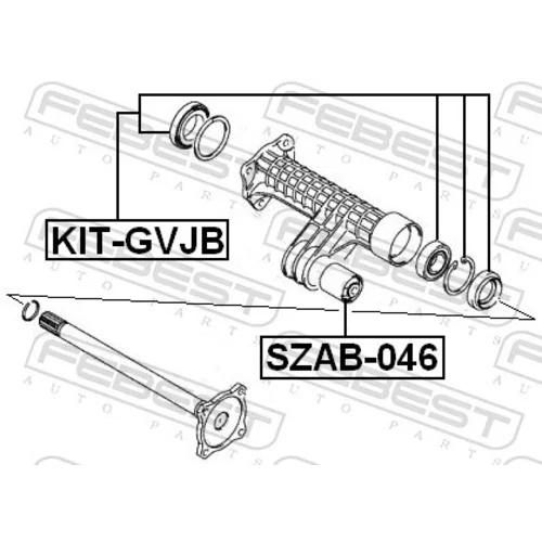 Ložisko hnacieho hriadeľa FEBEST KIT-GVJB - obr. 1