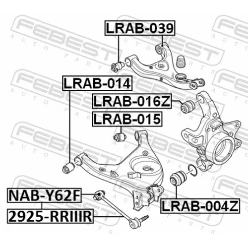 Uloženie riadenia FEBEST LRAB-014 - obr. 1