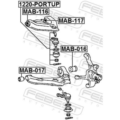 Uloženie riadenia FEBEST MAB-116 - obr. 1