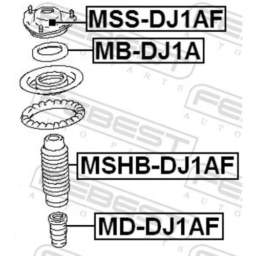 Valivé ložisko uloženia tlmiča FEBEST MB-DJ1A - obr. 1