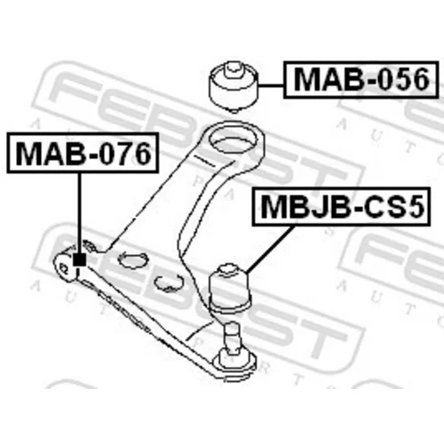 Súprava na opravu, zvislý/vodiaci kĺb MBJB-CS5 /FEBEST/ - obr. 1