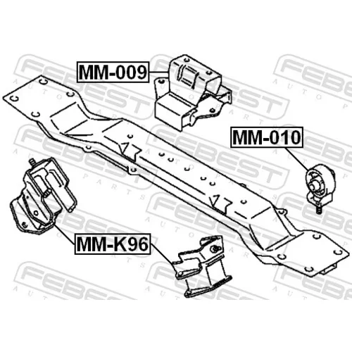 Uloženie motora FEBEST MM-009 - obr. 1