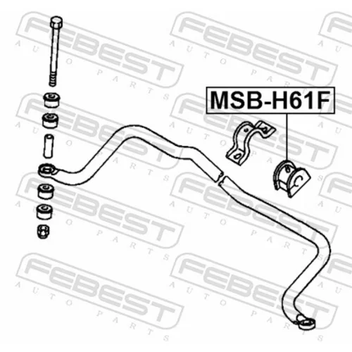 Uloženie priečneho stabilizátora FEBEST MSB-H61W - obr. 1