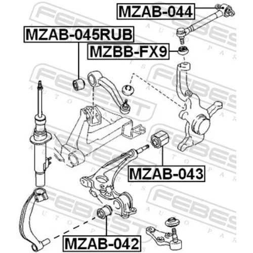 Uloženie riadenia FEBEST MZAB-045RUB - obr. 1