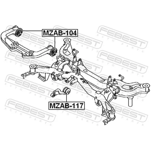 Uloženie, diferenciál FEBEST MZAB-117 - obr. 1