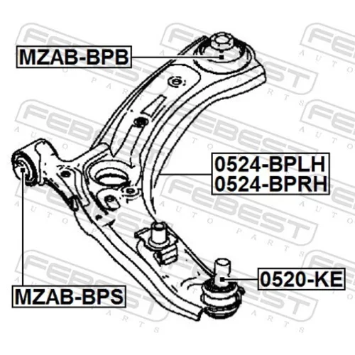 Uloženie riadenia FEBEST MZAB-BPS - obr. 1