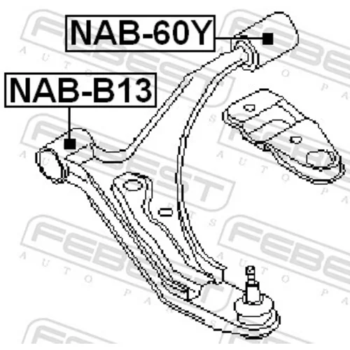 Uloženie riadenia FEBEST NAB-60Y - obr. 1