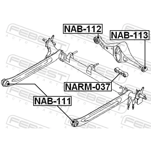 Rameno zavesenia kolies FEBEST NARM-037 - obr. 1