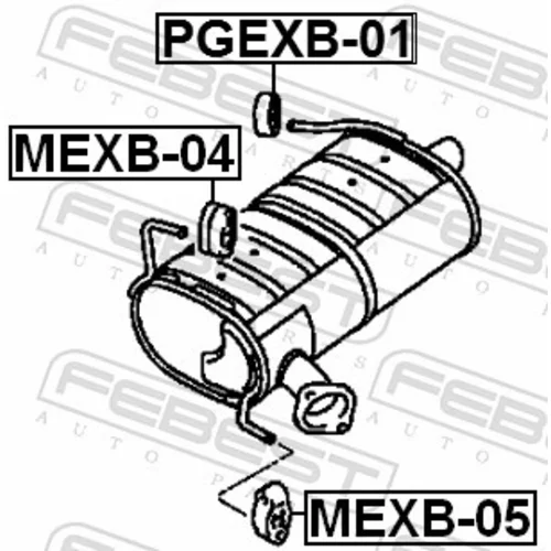 Doraz tlmiča výfuku PGEXB-01 /FEBEST/ - obr. 1