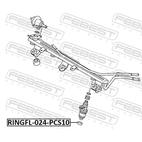 Tesniaci krúžok vstrekovacieho ventilu FEBEST RINGFL-024-PCS10 - obr. 1