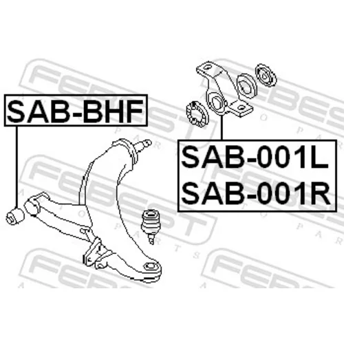 Uloženie riadenia FEBEST SAB-001L - obr. 1