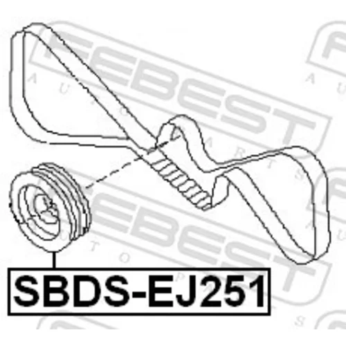 Remenica kľukového hriadeľa FEBEST SBDS-EJ251 - obr. 1