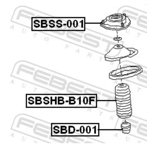 Ložisko pružnej vzpery FEBEST SBSS-001 - obr. 1