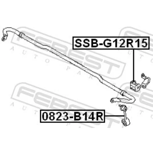 Uloženie priečneho stabilizátora FEBEST SSB-G12R15 - obr. 1