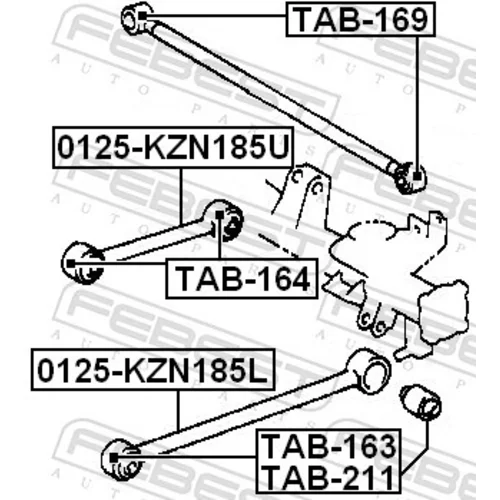 Uloženie riadenia FEBEST TAB-164 - obr. 1