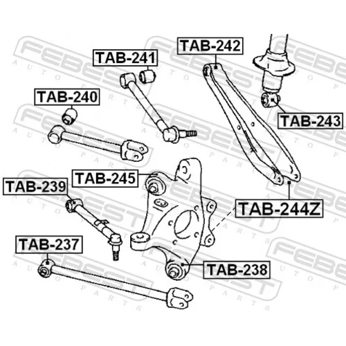 Uloženie riadenia FEBEST TAB-239 - obr. 1