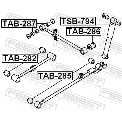 Uloženie riadenia FEBEST TAB-287 - obr. 1