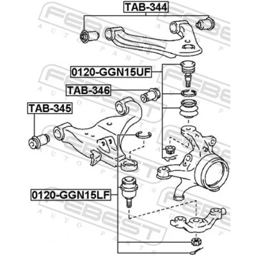 Uloženie riadenia FEBEST TAB-345 - obr. 1