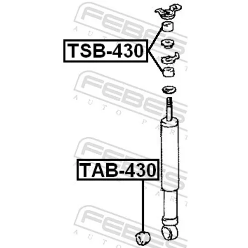 Puzdro, tlmič FEBEST TAB-430 - obr. 1