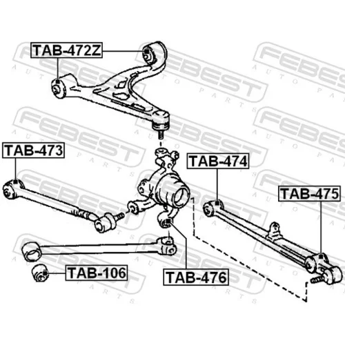 Uloženie riadenia FEBEST TAB-475 - obr. 1