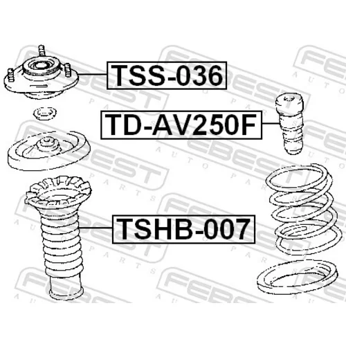 Doraz odpruženia FEBEST TD-AV250F - obr. 1