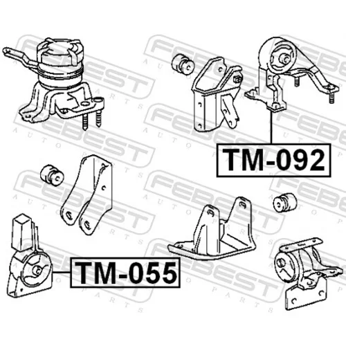 Uloženie motora FEBEST TM-092 - obr. 1