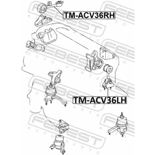 Uloženie motora FEBEST TM-ACV36RH - obr. 1