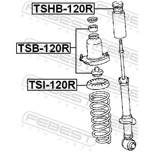 Vymedzovacia trubka pre tlmič pérovania FEBEST TSB-120R - obr. 1