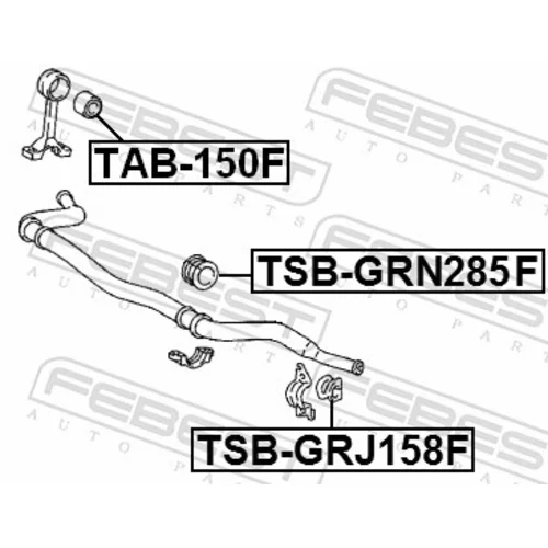 Uloženie priečneho stabilizátora FEBEST TSB-GRN285F - obr. 1