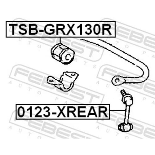 Uloženie priečneho stabilizátora TSB-GRX130R /FEBEST/ - obr. 1