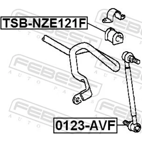 Uloženie priečneho stabilizátora FEBEST TSB-NZE121F - obr. 1