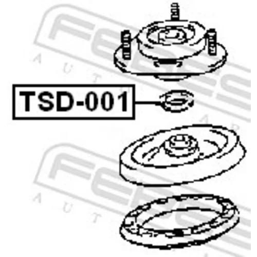 Tesnenie, Horné uloženie tlmiča FEBEST TSD-001 - obr. 1