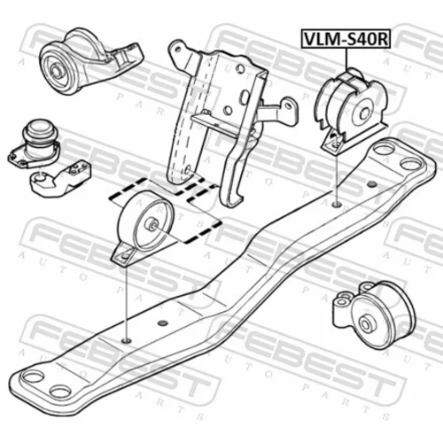 Uloženie motora FEBEST VLM-S40R - obr. 1