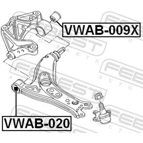 Uloženie riadenia FEBEST VWAB-020 - obr. 1