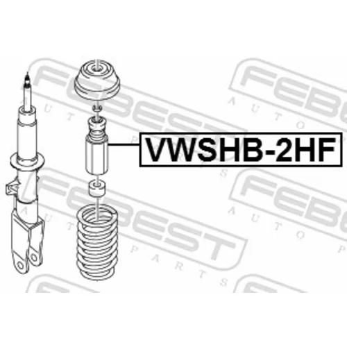 Ochranný kryt/manžeta tlmiča pérovania FEBEST VWSHB-2HF - obr. 1