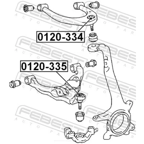 Zvislý/nosný čap FEBEST 0120-335 - obr. 1