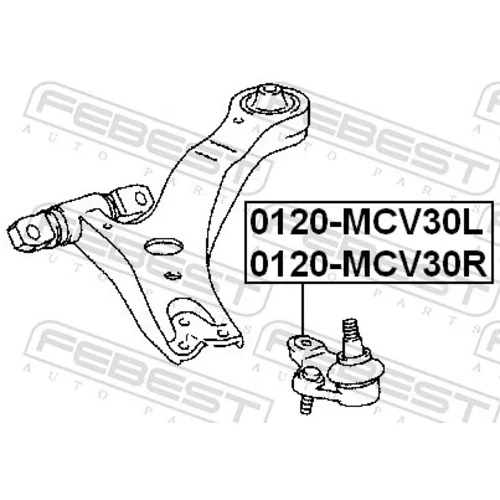 Zvislý/nosný čap FEBEST 0120-MCV30L - obr. 1