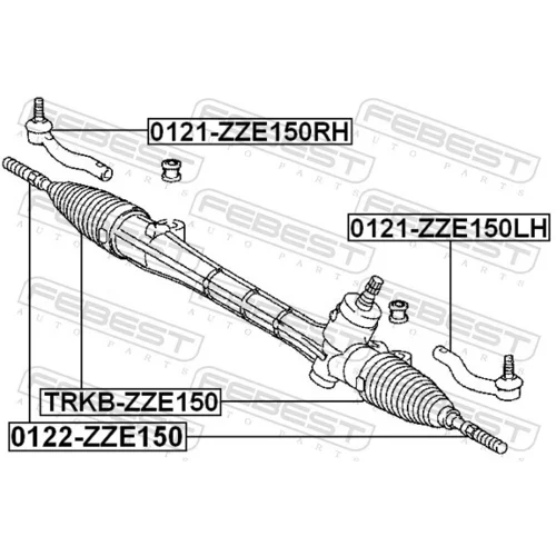 Axiálny čap tiahla riadenia FEBEST 0122-ZZE150 - obr. 1