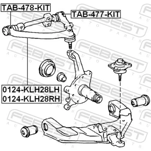 Rameno zavesenia kolies FEBEST 0124-KLH28LH - obr. 1