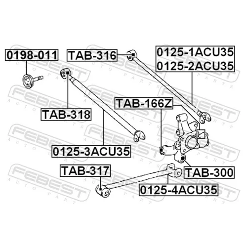 Rameno zavesenia kolies FEBEST 0125-2ACU35 - obr. 1