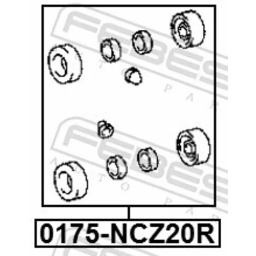 Opravná sada brzdového valčeka kolesa FEBEST 0175-NCZ20R - obr. 1