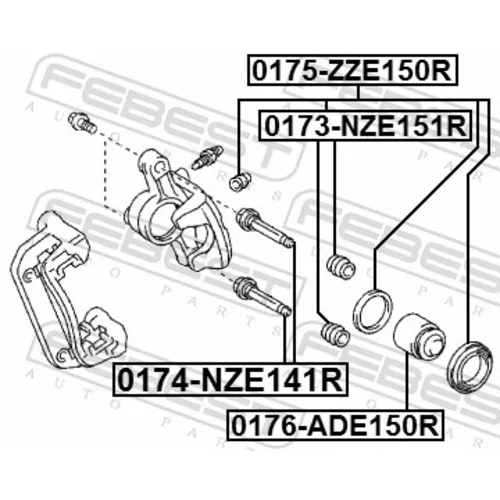 Opravná sada brzdového strmeňa FEBEST 0175-ZZE150R - obr. 1