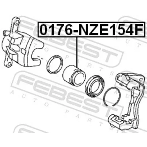 Piest brzdového strmeňa FEBEST 0176-NZE154F - obr. 1