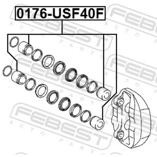 Piest brzdového strmeňa 0176-USF40F /FEBEST/ - obr. 1