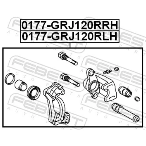 Brzdový strmeň FEBEST 0177-GRJ120RRH - obr. 1