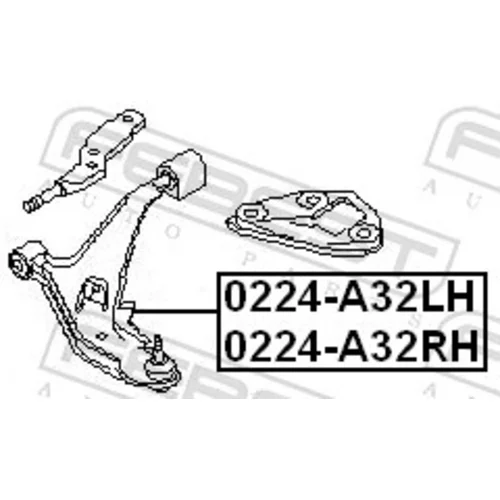 Rameno zavesenia kolies FEBEST 0224-A32RH - obr. 1