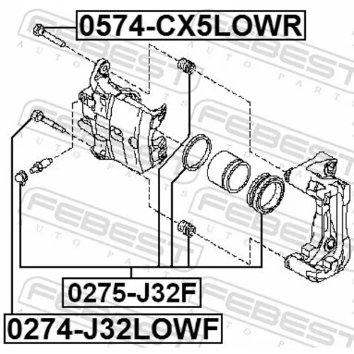 Opravná sada brzdového strmeňa FEBEST 0275-J32F - obr. 1