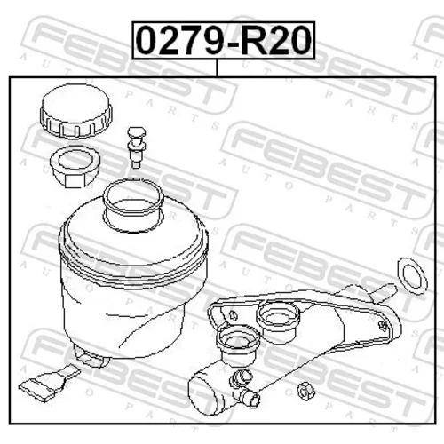 Hlavný brzdový valec FEBEST 0279-R20 - obr. 1