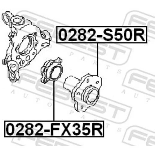 Ložisko kolesa - opravná sada FEBEST 0282-FX35R - obr. 1